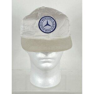 Vintage Mercedes Benz Logo Patch Snapback Hat Cap White F249
